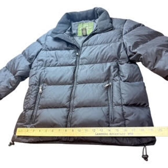 Eddie Bauer Black Goose Down Puffer Jacket Zip Front Warm Coat Women's Medium - Picture 8 of 14